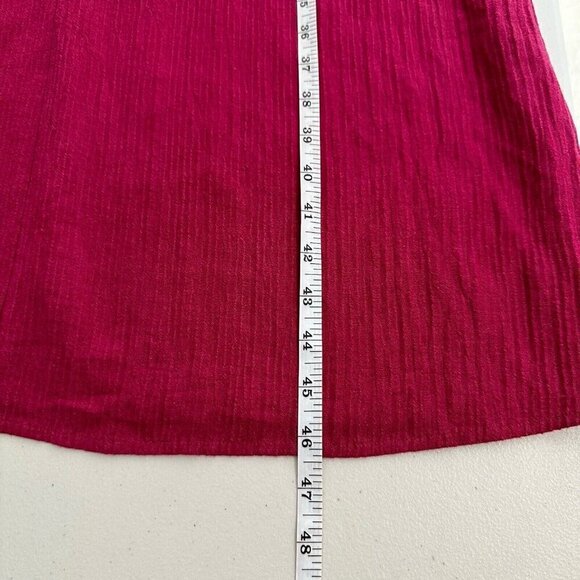 Soft Surroundings Everly Gauze Midi Dress Cowl Neck Berry Size M Roll tab Sleeve - Picture 4 of 10